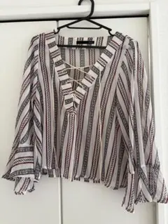 Heather レースアップ 長袖ブラウスのサムネイル