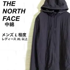 ノースフェイス ジップアップ パーカー ジャケット 中綿入り グレー L