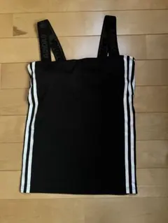 ADIDAS ブラック ブラトップ ストライプ