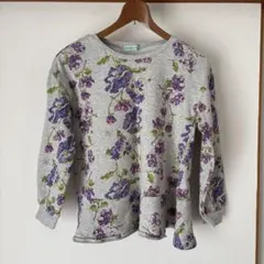 hakka花柄 長袖トレーナー 140cm