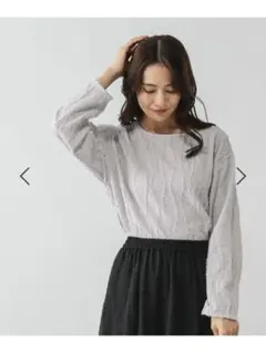 【GLOBAL WORK】ジャガードトップス