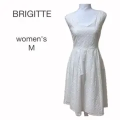 東京スタイル BRIGITTE ノースリーブ ワンピース 9号 細身 白 清楚のサムネイル