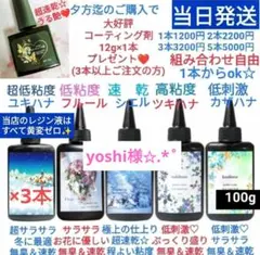 レジン液 無臭＆永久クリア✨サラサラ＆ぷっくり使い分けセット大人気コート剤つき