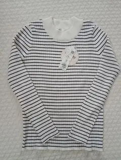 ikka クリーミーミニハイネックリブニット