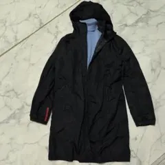 美品　PRADAプラダ　シルク　女優襟　サテン　トレンチコート　ブラック 2025年最新】PRADA レディース トレンチコート・スプリング