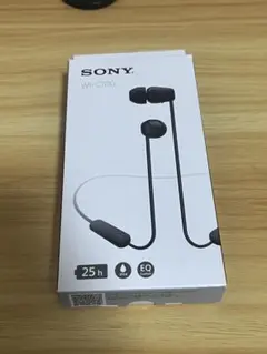 【2025年９月購入】SONY WI-C100 ブラック ワイヤレスイヤホン