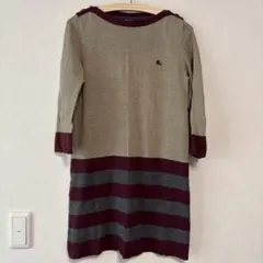 バーバリーブルーレーベル♡ストライプ七分袖チュニックワンピース BURBERRY BLUE LABEL / 七分袖ストライプワンピース - メルカリ
