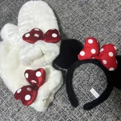 ディズニー ミニーマウス　カチューシャと手袋セット