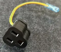 電源プラグ変換アダプター 3P→2P ブラック