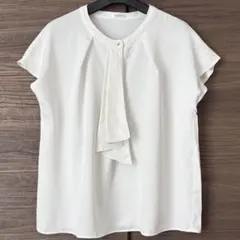 GLACIER フリルタイシフォンブラウス　ハニーズ