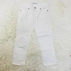 ユニクロ　ホワイト スキニーフィット　デニム