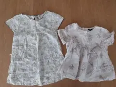 女の子　95センチ　ボタニカル柄　チュニック　２枚セット