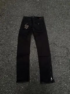 Skull flight denim pants Y2Kのサムネイル