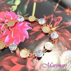 チェーンブレスレット 海の色 海の透明感 クリスタルストーン 嫌みない存在感