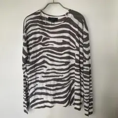 ZARA ゼブラ柄薄手長袖ニット