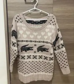希少　LACOSTE ハート柄　セーター 36