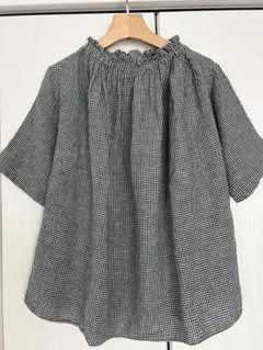 nest Robe 2way ギンガムチェック 半袖 ブラウス - メルカリ