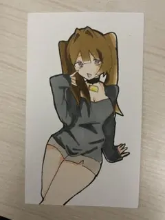 アニメ風イラスト ポストカードサイズ