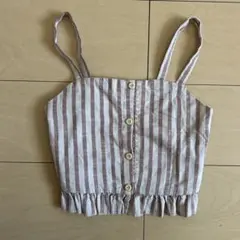 【H&M 】ストライプ フリル トップス EU 128