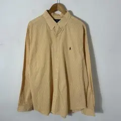 Ralph Lauren ストライプシャツ オレンジ ホワイト 古着