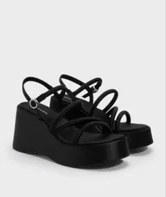 CHARLES & KEITH サンダル 厚底 ブラック２５センチのサムネイル