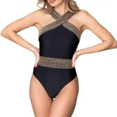 クロスストラップ ブラック水着 Mサイズ