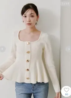 ペプラムニット ニット