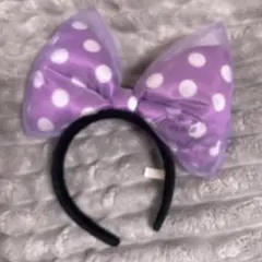 ミニーマウス リボンカチューシャ 紫