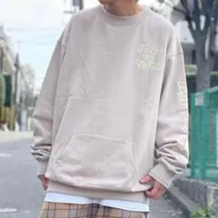 レフラー/ロゴ刺繍デザインスウェット/トレーナー/カンガルーポケット/XLサイズのサムネイル