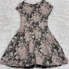 OPAQUE オペーク　総柄　花柄　フレア　ワンピース　38 Mサイズ　大人