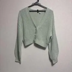 H&M ショート丈カーディガン　ミントグリーン