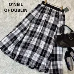 新品タグ付き＊ONEIL OF DUBLIN チェック　リネン100 スカートのサムネイル