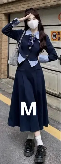 フリルロングセットアップ　秋冬お出かけデート女子会に最適