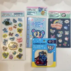 セリア　エンジェルブルー　エポキシシール　シール帳　フレークステッカー