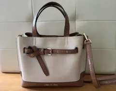 MICHAEL KORS ハンドバッグ ベージュ/ブラウン サッチェルスモール