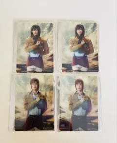 進撃ミュ　クリアカード　ミカサ　サシャ