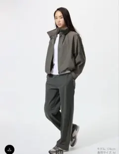 UNIQLO／ウィンドプルーフスタンドブルゾンオリーブ