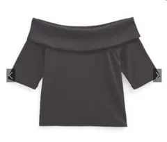 GRL オフショルダーテレコリブトップス