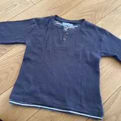 重ね着風長袖カットソー　グレー系　120cm