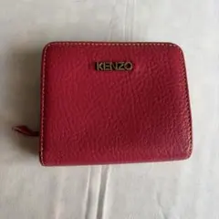 KENZO ケンゾー 二つ折り財布 ピンク レザー 美品