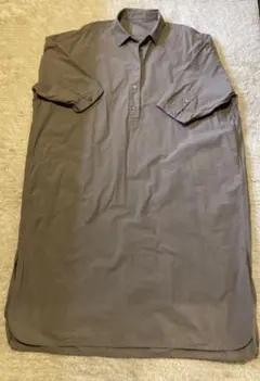 ブラウン 半袖 シャツワンピース