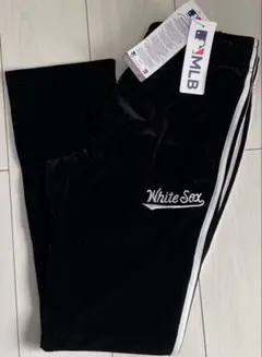 新品　Mサイズ　MLB ホワイトソックス　ベロア　トラックパンツ　黒のサムネイル