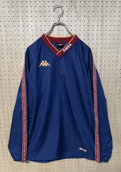 Kappa 90s ピステ サイドライン カッパ ロゴテープ ネイビー