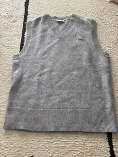 LACOSTE ニットベスト グレー