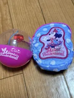 TDL ミニパル ミニーのファンダーランド カプセルトイ ポーチ 水色 ガチャ