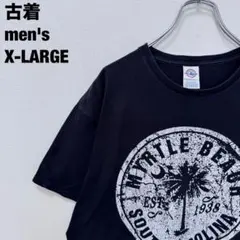 古着 DELTA デルタ Tシャツ マートルビーチ 地域ロゴ ブラック 黒 XL