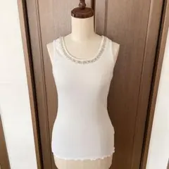 【今季＊美品】マジェスティックレゴン　ビジュータンクトップ　レイヤード　トップスのサムネイル