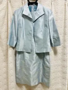 ワンピース　ジャケット　セット　ブルー