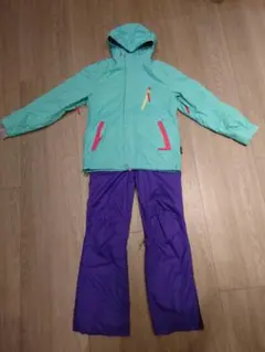 スノーボードウェア ミントグリーン/紫　XS