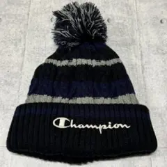 Champion ポンポン付き アラン編み ボーダー ニット帽 チャンピオン